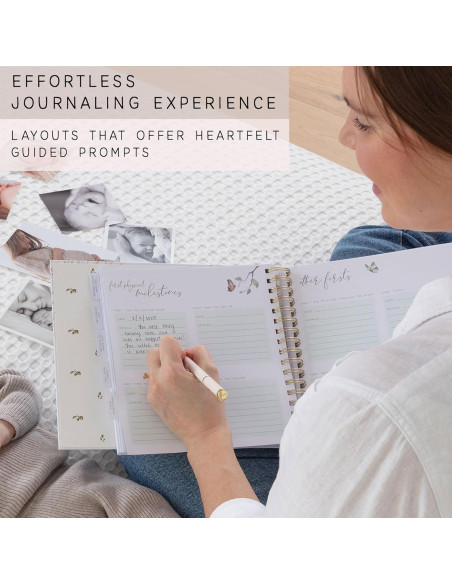 Libro de Recuerdos para Bebé dos pequeños dinosaurios 120 Páginas