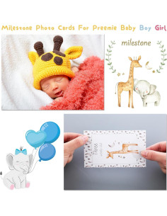 46 Tarjetas de Hitos NICU para Bebés Prematuros - Diseño Único 2