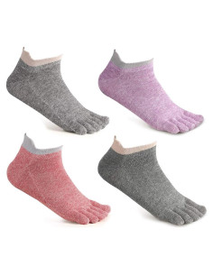 Calcetines de Dedos Cortos Meaiguo para Mujeres 5-9 Multicolor