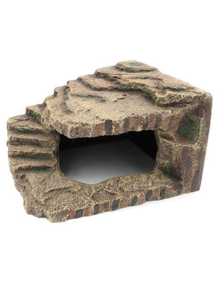 Escondite de Resina para Reptiles JIHAQUA Cueva Extra Grande