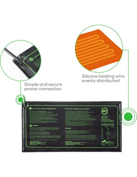 Almohadilla Térmica Seedfactor 25.4x50.8cm 2 Unidades