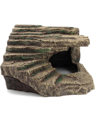Escondite de Resina para Reptiles JIHAQUA Cueva Extra Grande