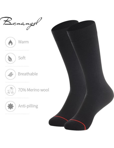 Calcetines Térmicos de Lana Merino Bonangel para Hombres 3 Pairs