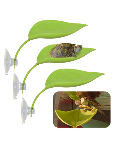 Plataforma de Sol para Tortugas JJMOLLE - 3 Piezas Verde