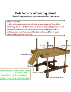 Plataforma Flotante para Tortugas ATB-GIFT Tamaño L 40.5x28x41cm 2