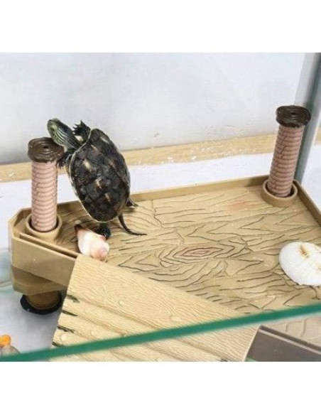 Plataforma Flotante para Tortugas Estink - 2 Piezas con Rampa