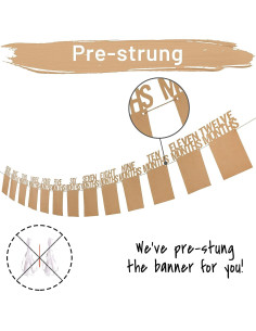 Banner de Fotos de Cumpleaños 1 Año PartyHooman Kraft 2