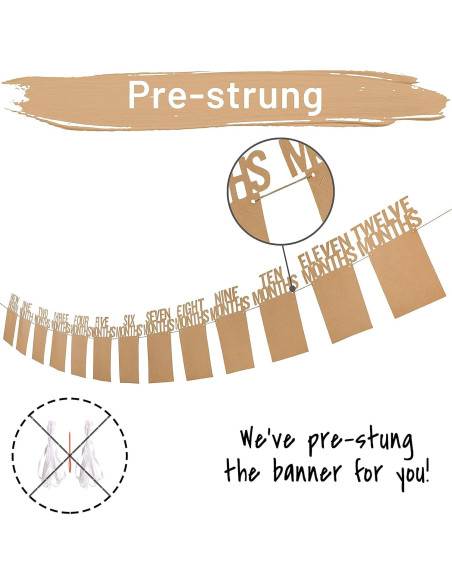 Banner de Fotos de Cumpleaños 1 Año PartyHooman Kraft