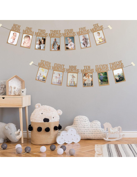 Banner de Fotos de Cumpleaños 1 Año PartyHooman Kraft