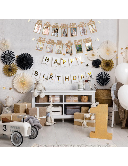 Banner de Fotos de Cumpleaños 1 Año PartyHooman Kraft