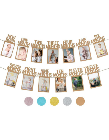 Banner de Fotos de Cumpleaños 1 Año PartyHooman Kraft