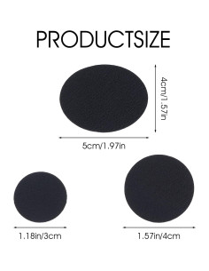 Parches de Reparación de Zapatos Sibba 12 Pcs Negro 2