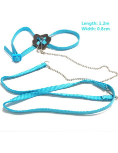 Arnés y Correa Ajustable para Reptiles Sawyd 1.2m Azul 2