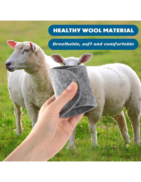 10 Pares de Plantillas de Lana de Fieltro Cutecrop - Talla 25 cm