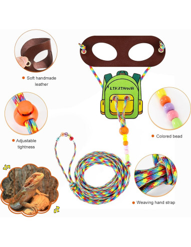 Arnés Ajustable para Lagartija Dragón Barbudo Likzinwa - 4 Tamaños