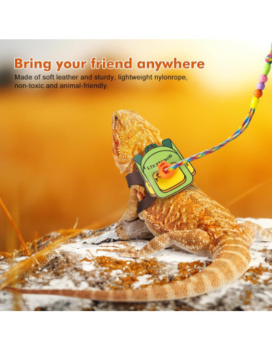 Arnés Ajustable para Lagartija Dragón Barbudo Likzinwa - 4 Tamaños