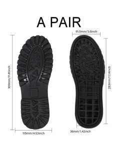 Suela de goma CHGCRAFT para zapatos y botas - 30cm x 11.4cm 2