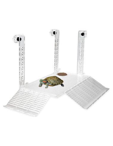 Plataforma de Sol Bañera para Tortugas AnRui Acrílico Grande