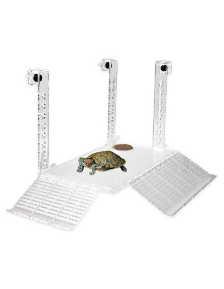 Plataforma de Sol Bañera para Tortugas AnRui Acrílico Grande