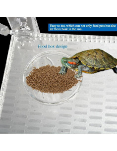 Plataforma de Sol Bañera para Tortugas AnRui Acrílico Grande 2