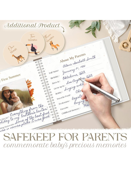 Libro de Recuerdos para Bebés Molly - 110 Páginas Tapa Dura