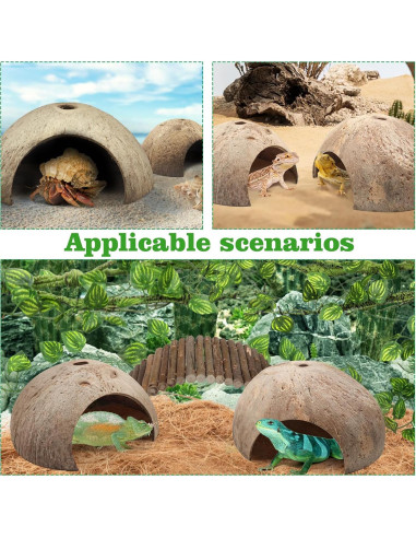 Accesorios para Terrario QUOZUO - Vides y Escondites para Reptiles