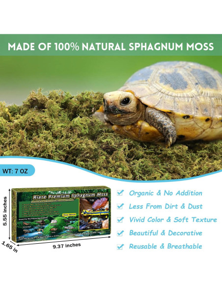 Musgo Sphagnum Premium Riare 198 g para Reptiles y Terrarios
