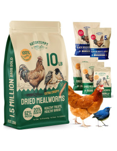 Gusanos de Harina Secos Hatortempt 4.54 kg - Alimento Proteico para Aves