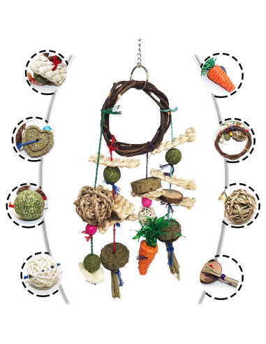 Juguetes para Roer Grddaef para Conejos y Hámsters - Paquete de 2