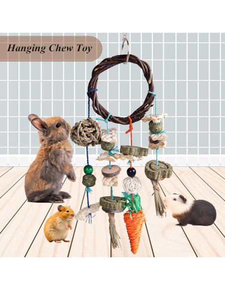 Juguetes para Roer Grddaef para Conejos y Hámsters - Paquete de 2 Juguetes para Roer Grddaef para Conejos y Hámsters - Paquete de 2