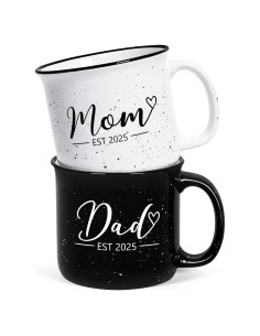 Tazas Mamá y Papá Maustic 15 Oz, Regalos para Nuevos Padres