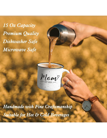 Tazas Mamá y Papá Maustic 15 Oz, Regalos para Nuevos Padres