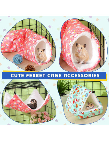 Accesorios para Jaula de Mascotas Abbylike 9 Piezas