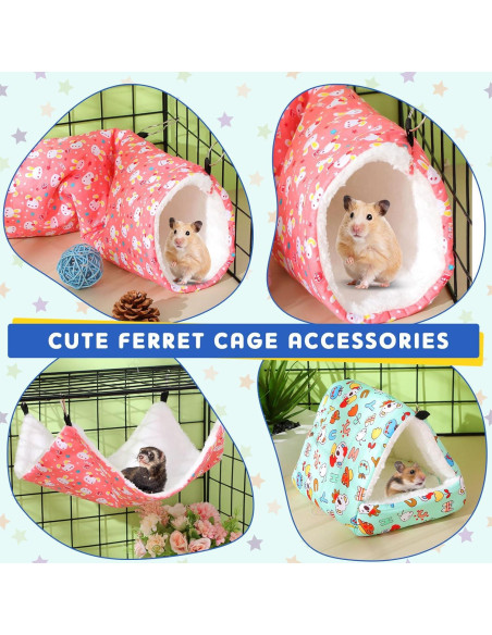 Accesorios para Jaula de Mascotas Abbylike 9 Piezas