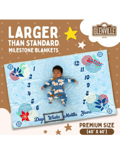 Manta de Hitos de Algodón Orgánico Glenville Ave 101.6x152.4cm 2