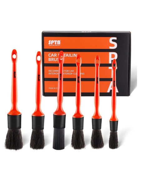 Kit de Cepillos para Detallar Autos SPTA - 6 Piezas Microfibra