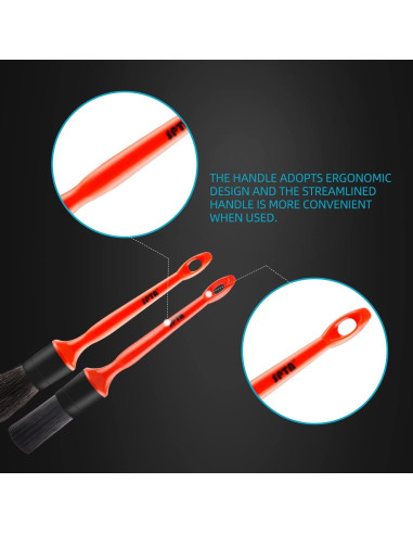 Kit de Cepillos para Detallar Autos SPTA - 6 Piezas Microfibra