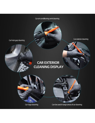 Kit de Cepillos para Detallar Autos SPTA - 6 Piezas Microfibra