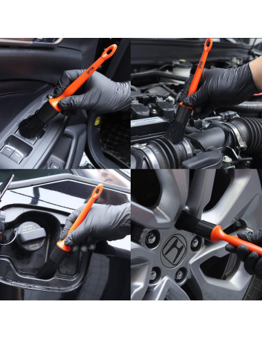 Kit de Cepillos para Detallar Autos SPTA - 6 Piezas Microfibra