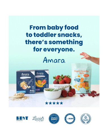 Amara Smoothie Melts - Snacks Saludables para Bebés 170g