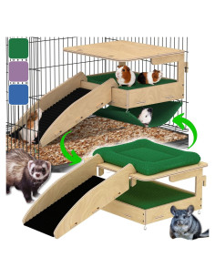 Combo Escondite y Hamaca YELLOFLOW para Cobayas Grande 55.88x36.83cm