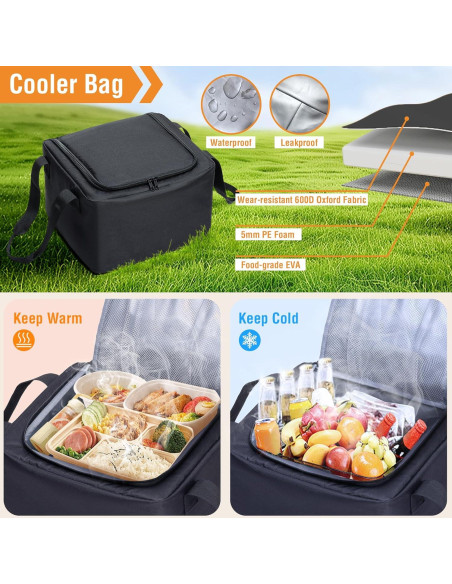 Organizador de Maletero Frontal Rifachua con Bolsa Térmica 54L