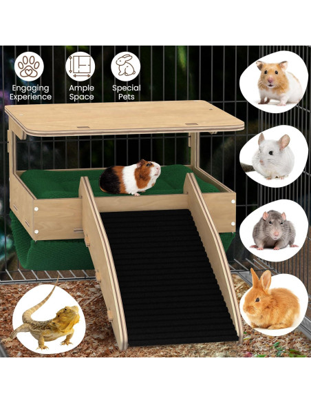 Combo Escondite y Hamaca YELLOFLOW para Cobayas Grande 55.88x36.83cm