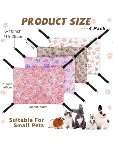 Hamaca Colgante para Gatos Geelin 4 Pcs 40x50 cm Suave