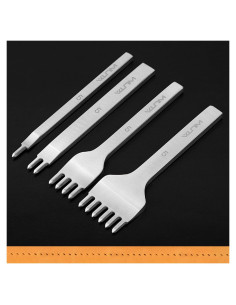 Cincel de perforación de cuero WUTA 2 Gen 5mm Set 4 Piezas