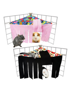 Escondite de Esquina para Cobayas 2 Piezas Franela LEFTSTARER