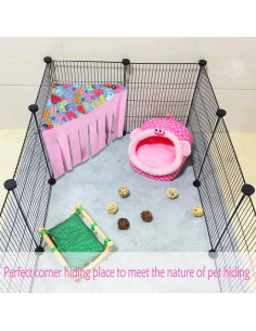 Escondite de Esquina para Cobayas 2 Piezas Franela LEFTSTARER 2