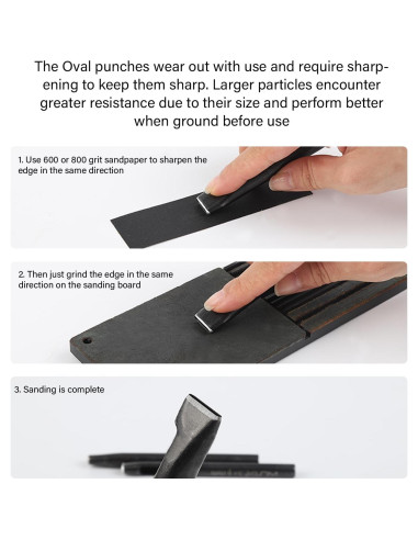 Perforador de Cuero WUTA 3 Pcs - Varios Tamaños para Cinturones