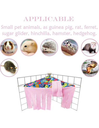 Escondite de Esquina para Cobayas 2 Piezas Franela LEFTSTARER