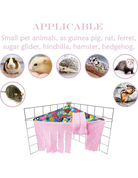 Escondite de Esquina para Cobayas 2 Piezas Franela LEFTSTARER